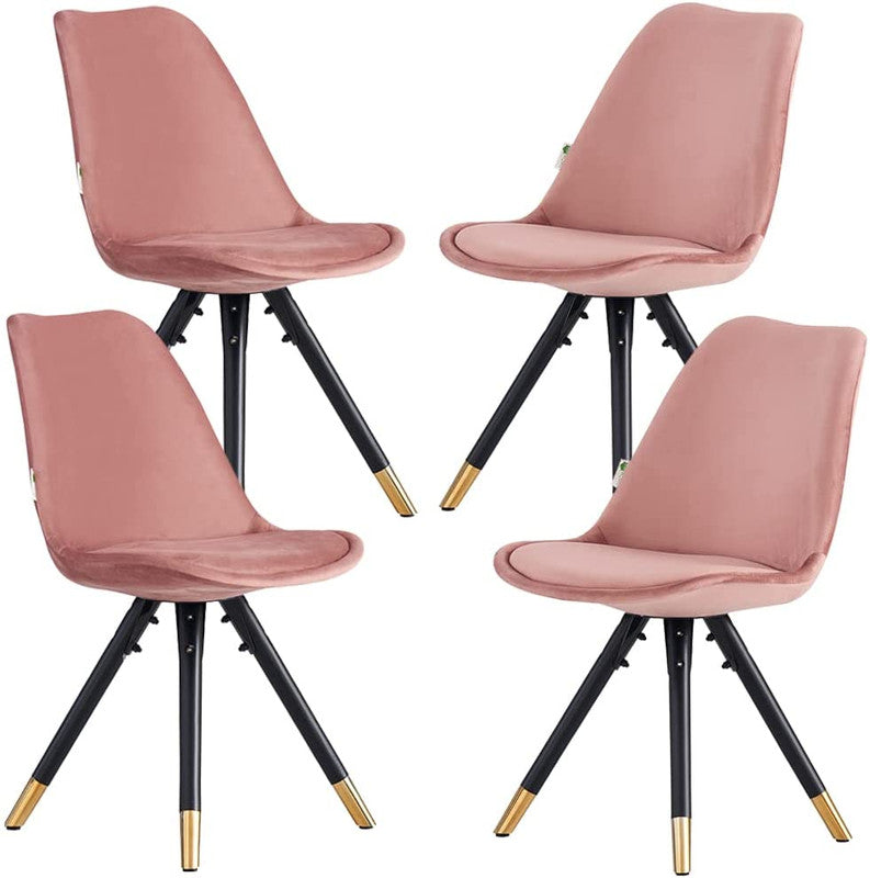 Sofia Velvet Dining Chair with Metal Legs - Retro Scandinavian Style