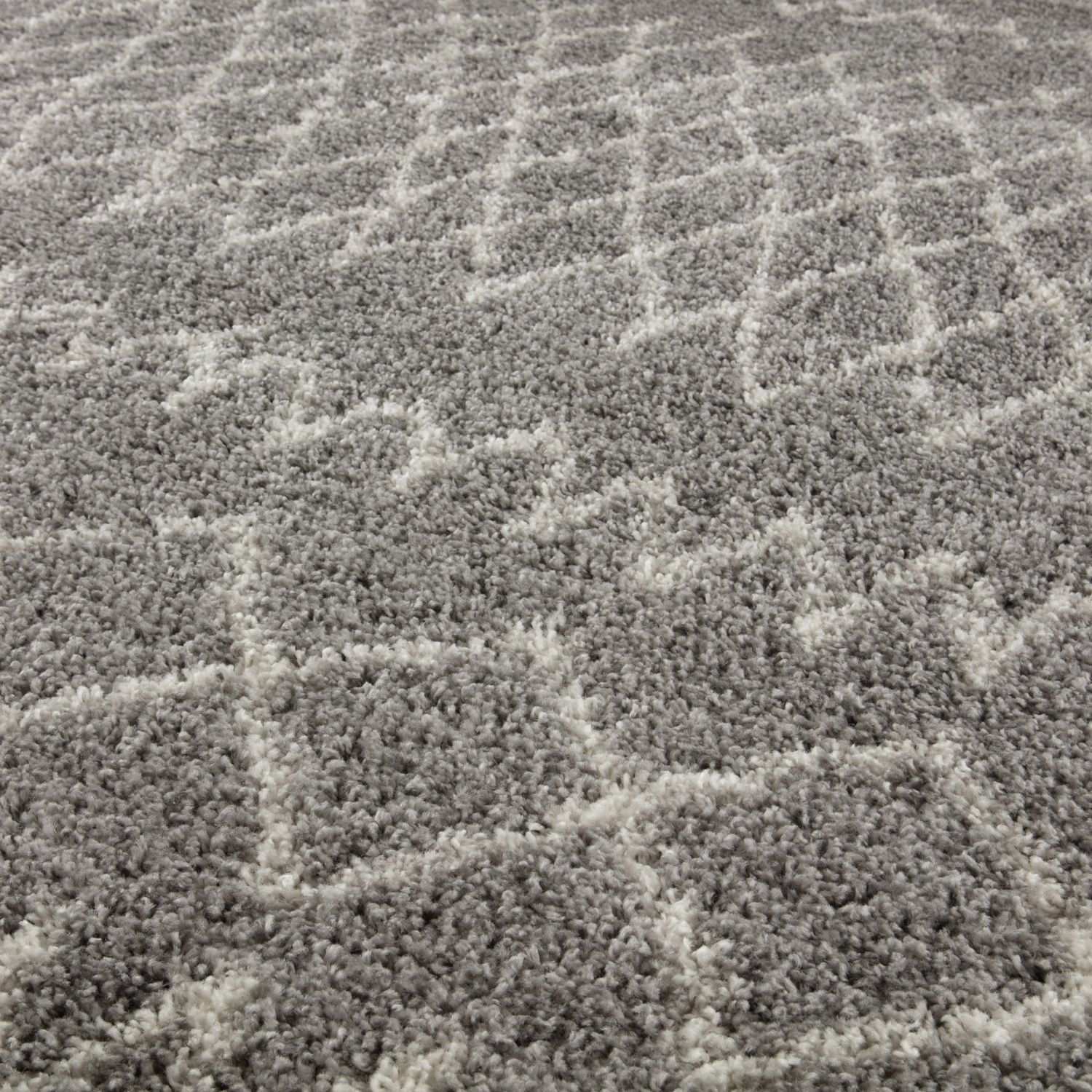 Moroccan Grey Shaggy Rug | 910 - PN Home