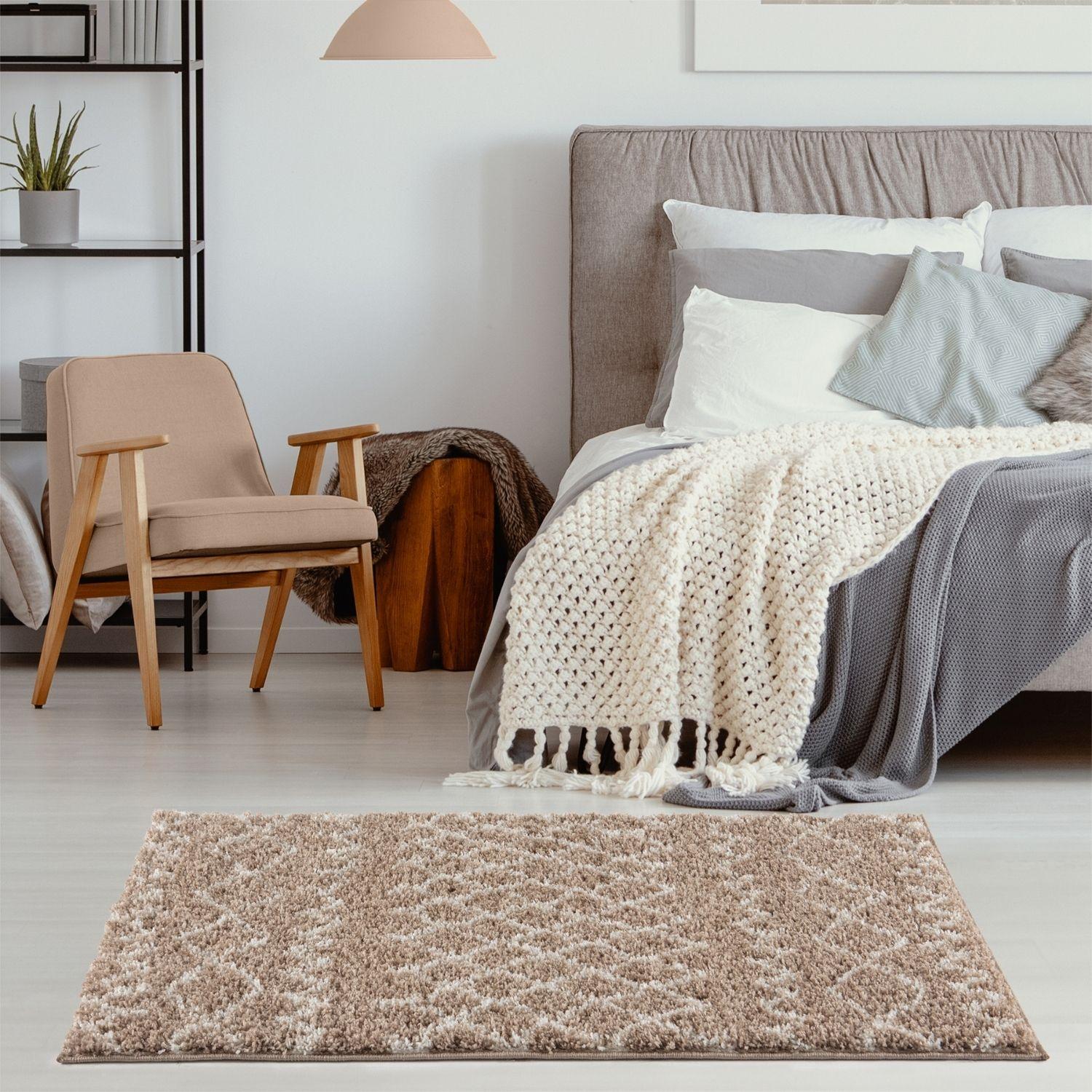 Moroccan Beige Shaggy Rug | 920 - PN Home