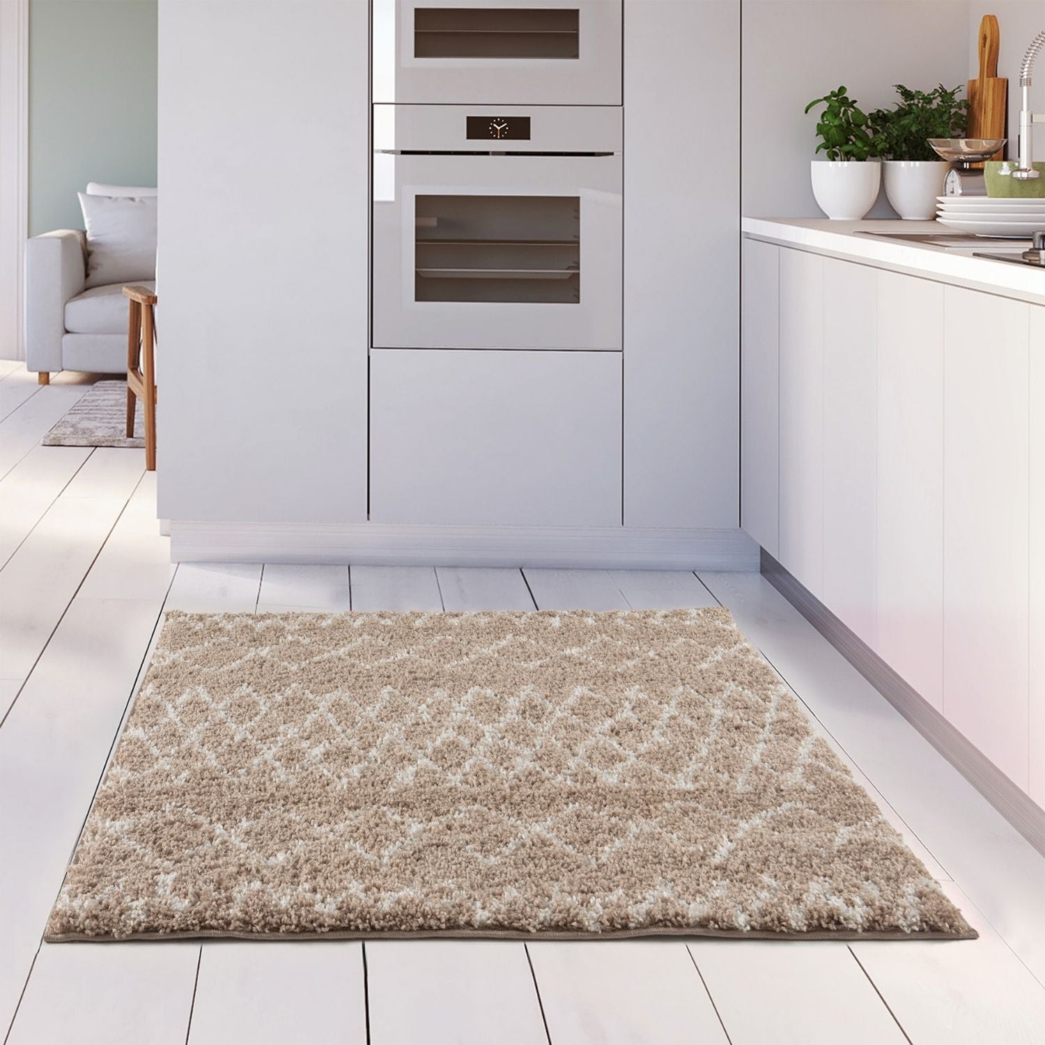 Moroccan Beige Shaggy Rug | 920 - PN Home