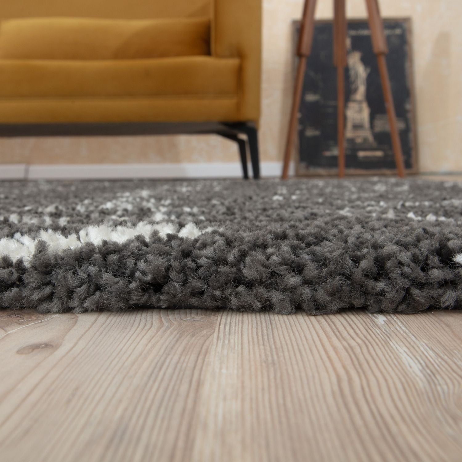 Moroccan Dark Grey Shaggy Rug | 940 - PN Home