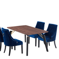 Windsor Cosmo Lux Dining Set Walnut Table Set 4 Chairs