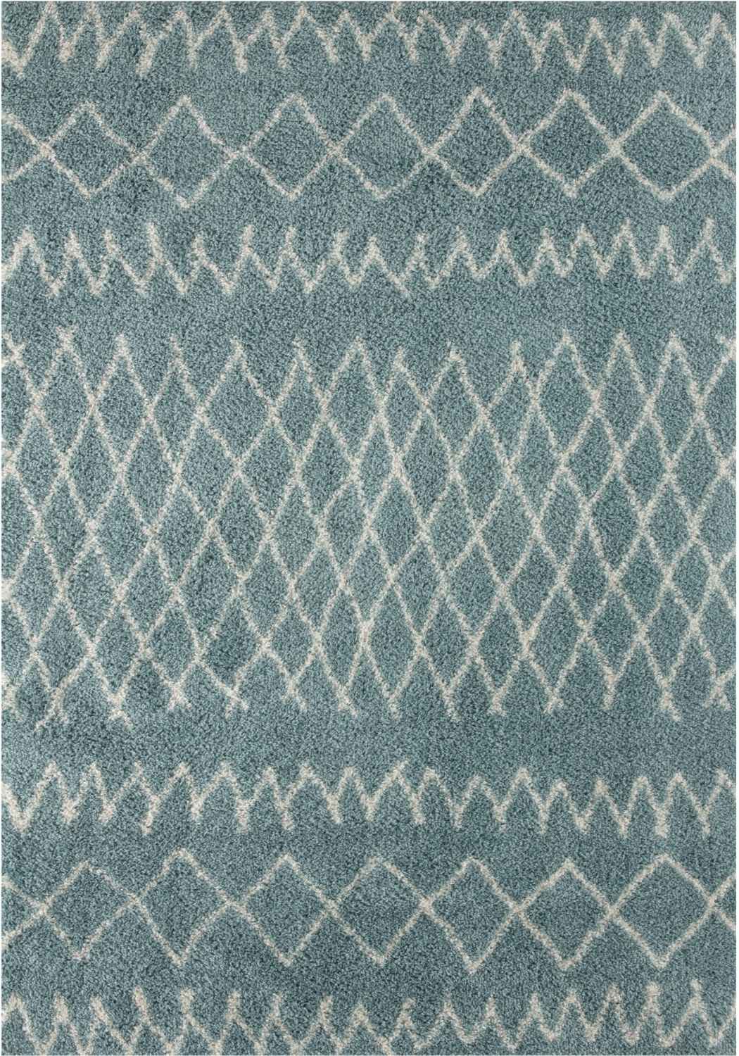 Moroccan Duck Egg Blue Shaggy Rug | 950 - PN Home