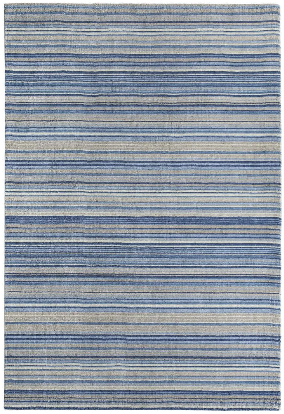 Fine Stripes Blue Wool Rug - PN Home