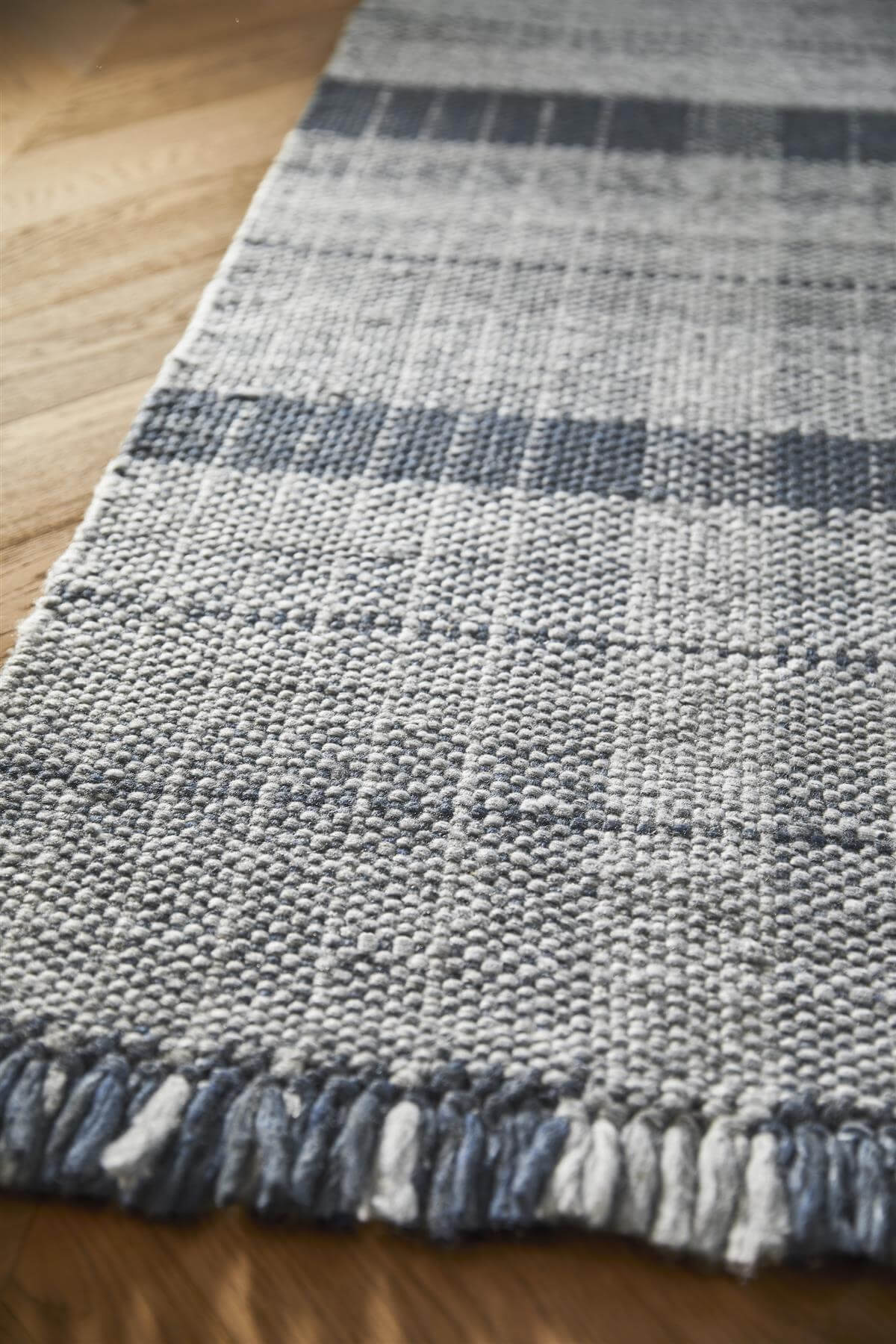 Highland Navy Checkered Rug - PN Home
