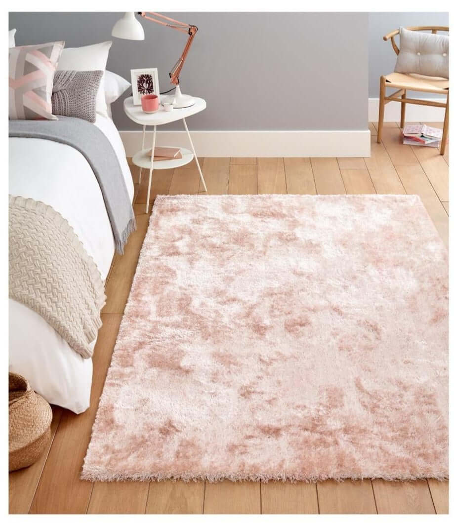 Shimmer Pink Supersoft Shaggy Rug | ODS33 - PN Home