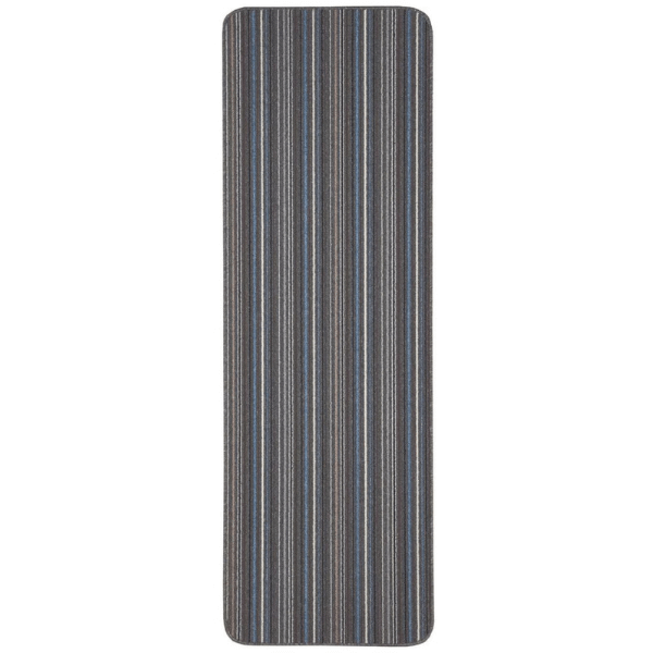 Stockholm Lead/Light Blue Washable Mat - PN Home