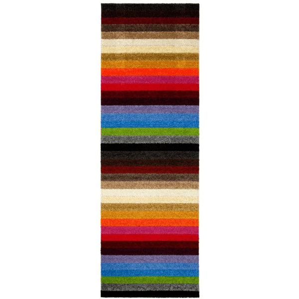 Linea Rainbow Striped Washable Rugs & Runners - PN Home