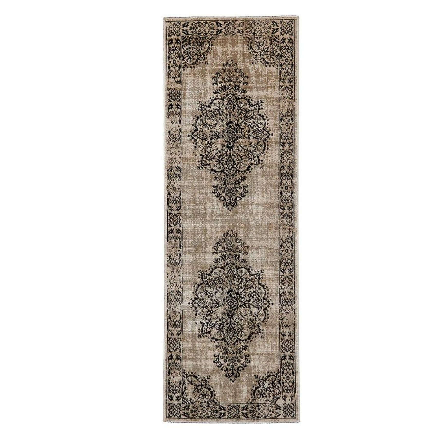 Saville Grey/Black Vintage Rug - PN Home