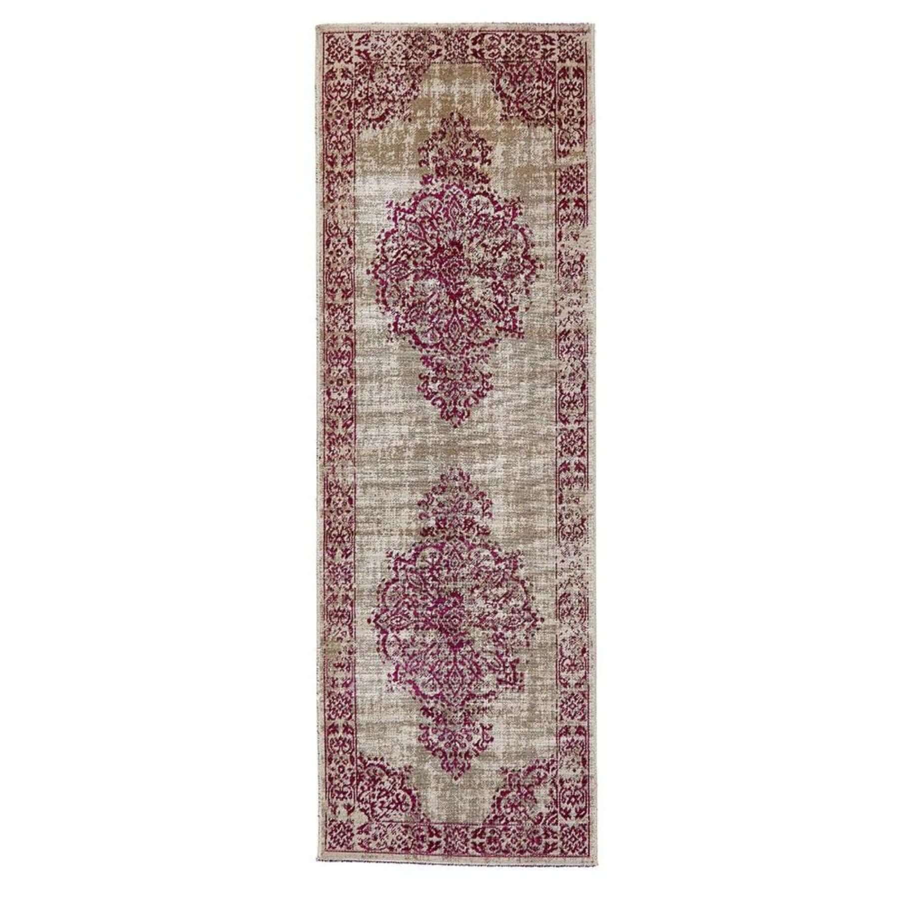 Saville Grey/Raspberry Vintage Rug - PN Home