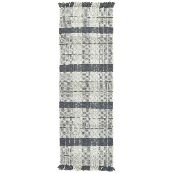 Highland Navy Checkered Rug - PN Home