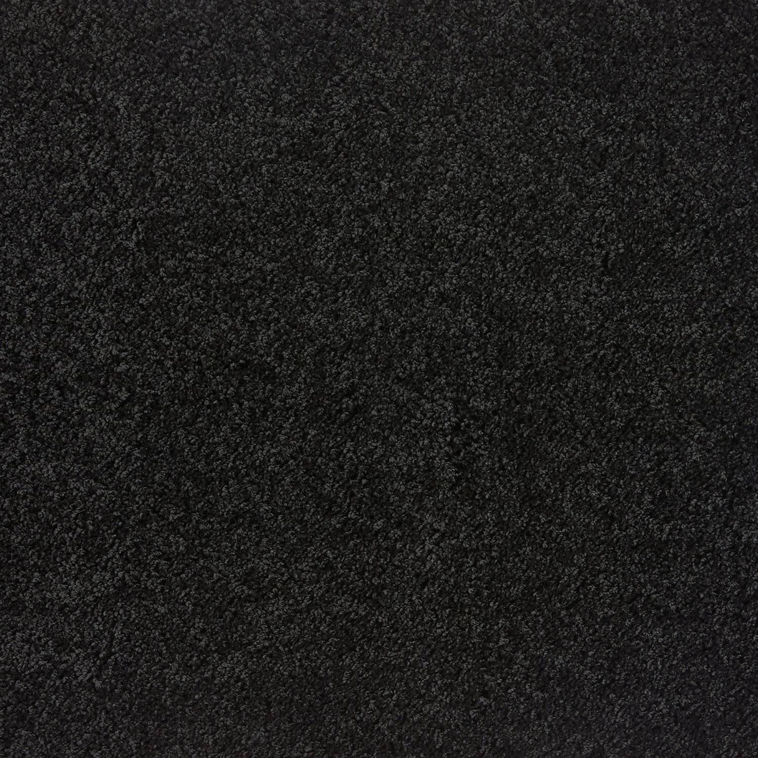 Washable Black Shaggy Rug - PN Home