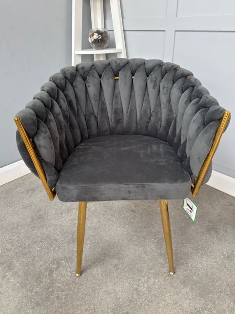 Roma Knot Dining Chair - Grey