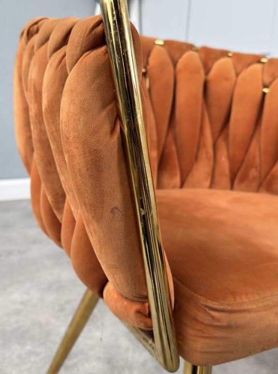 Roma Knot Dining Chair - Orange