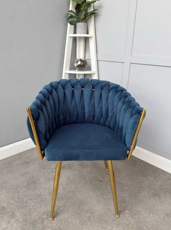 Roma Knot Dining Chair - Blue