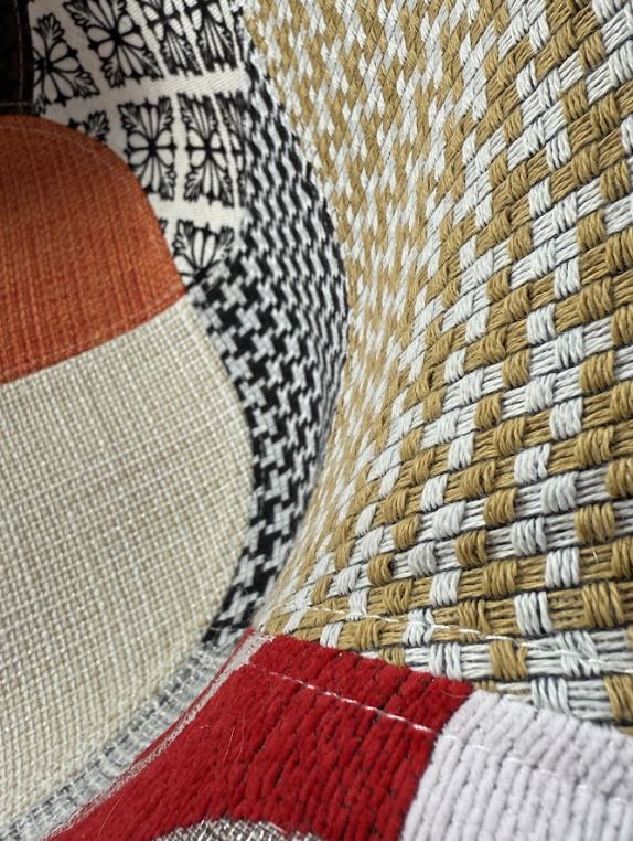 Patchwork Tub Chair with Armrests - Multicolored