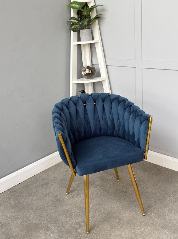 Roma Knot Dining Chair - Blue