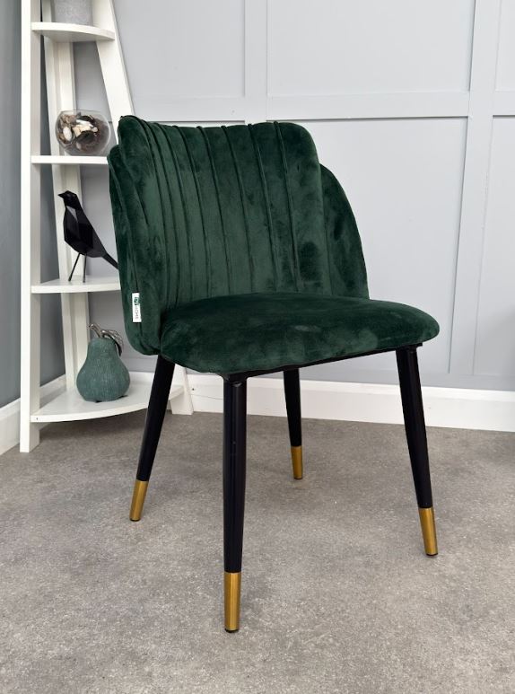 Milano Velvet Dining Chair - Green