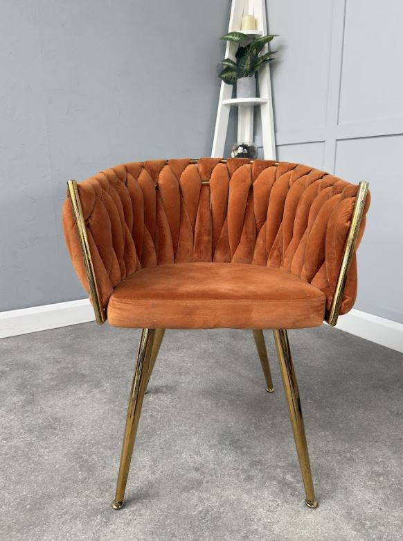 Roma Knot Dining Chair - Orange