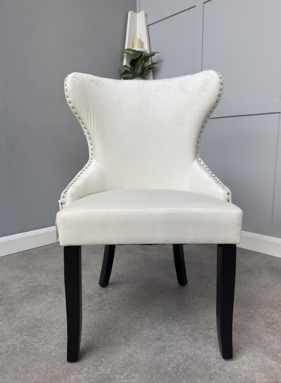 Mayfair Velvet Dining Chair - Cream