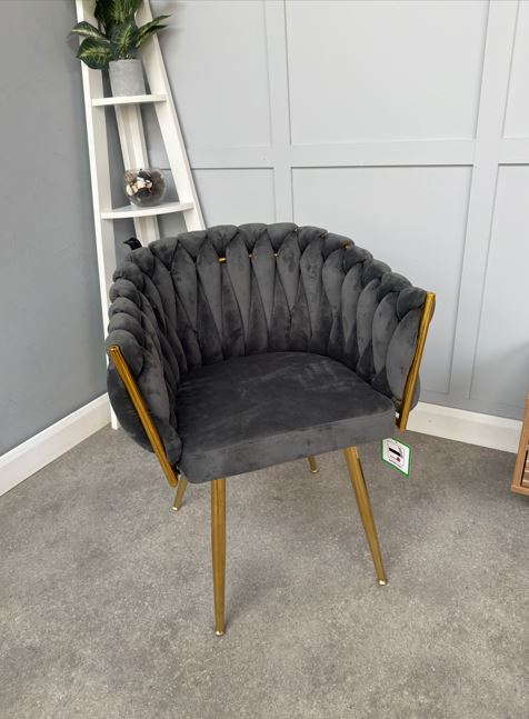Roma Knot Dining Chair - Grey
