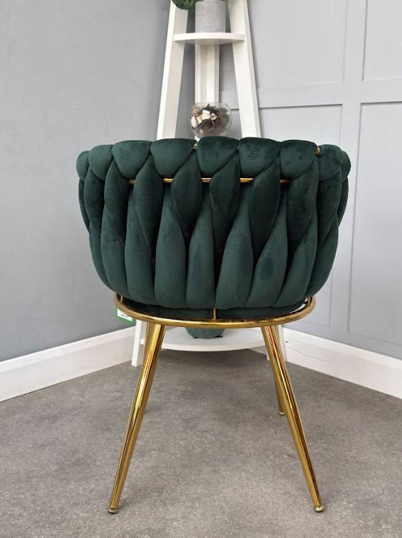 Roma Knot Dining Chair - Green
