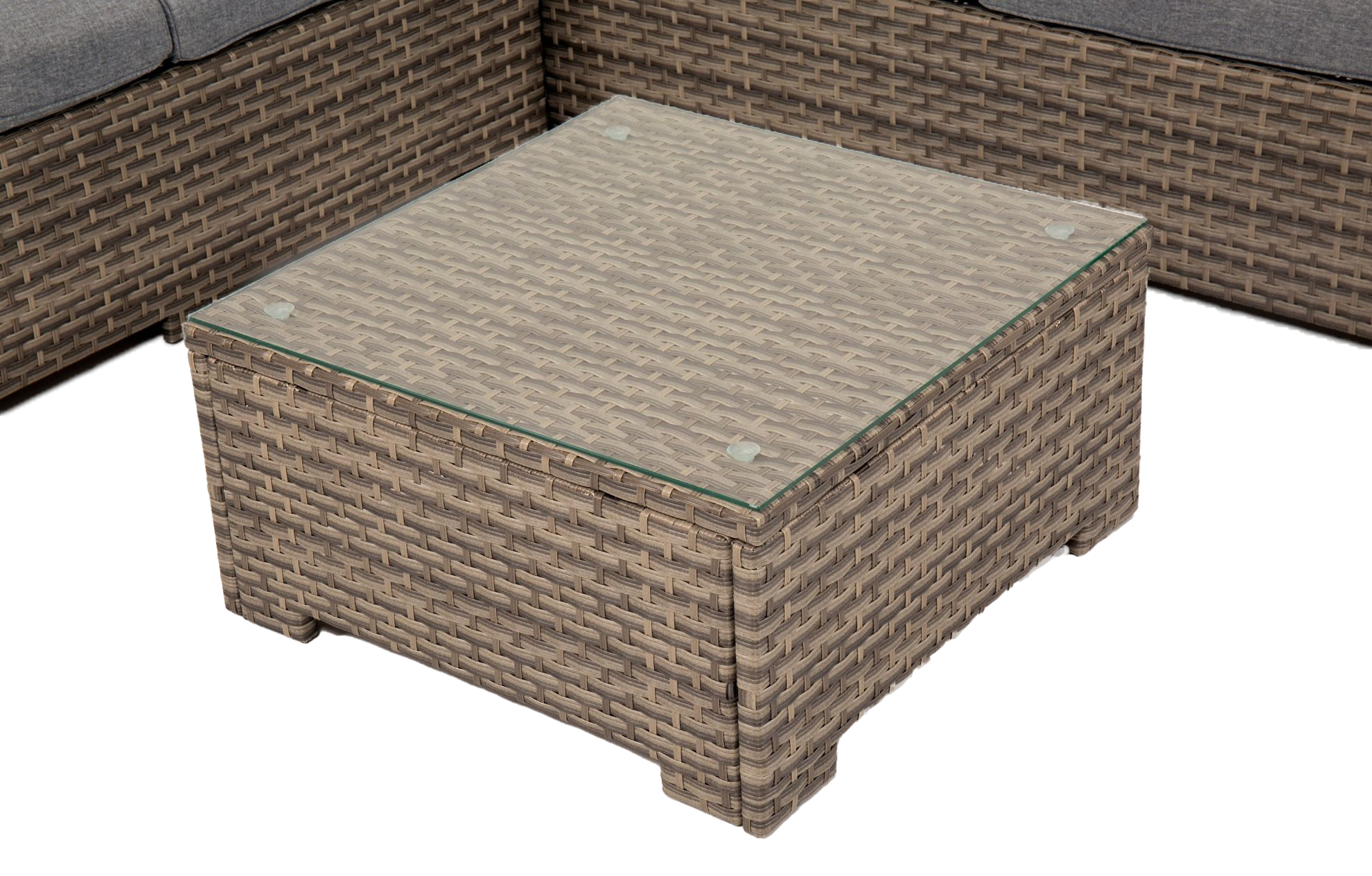 Chesterton Grey 5 Seater Corner Rattan Garden Sofa Lounge Set - PN Home