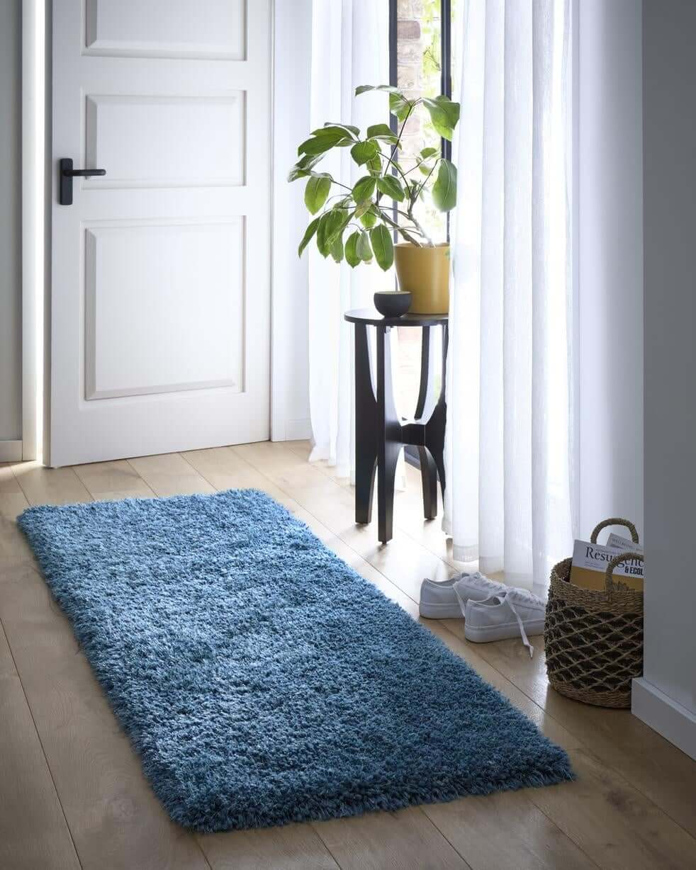 Chicago Dark Teal Shaggy Rug - PN Home