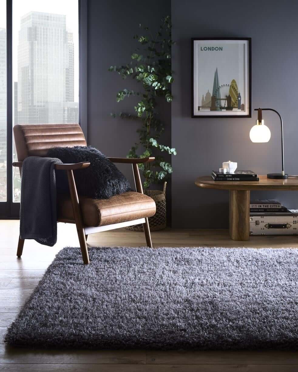 Chicago Grey Shaggy Rug - PN Home