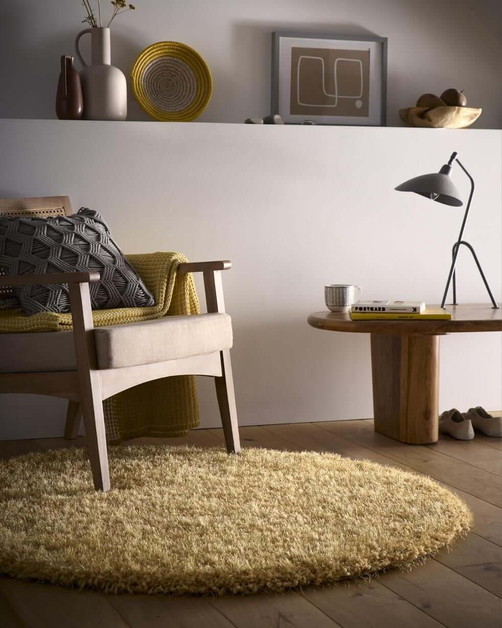Chicago Ochre Shaggy Rug - PN Home