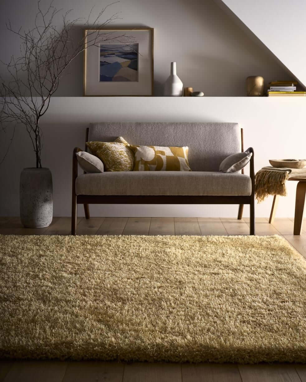 Chicago Ochre Shaggy Rug - PN Home