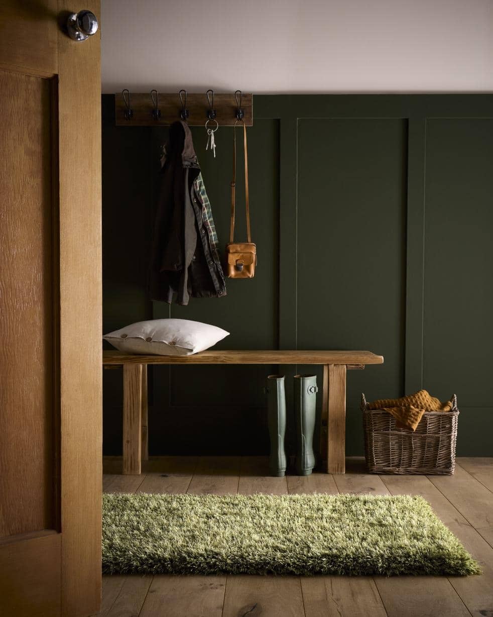 Chicago Olive Green Shaggy Rug - PN Home