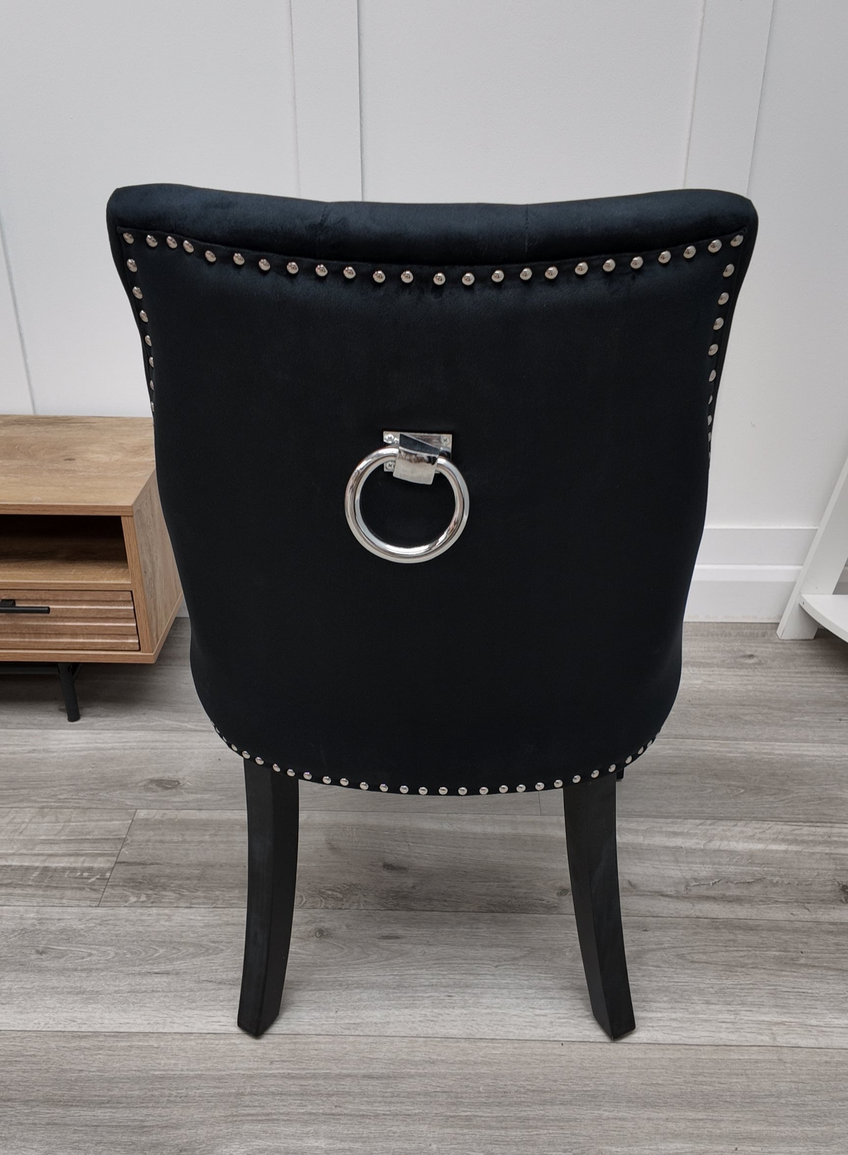 Windsor Velvet Dining Chair - Black