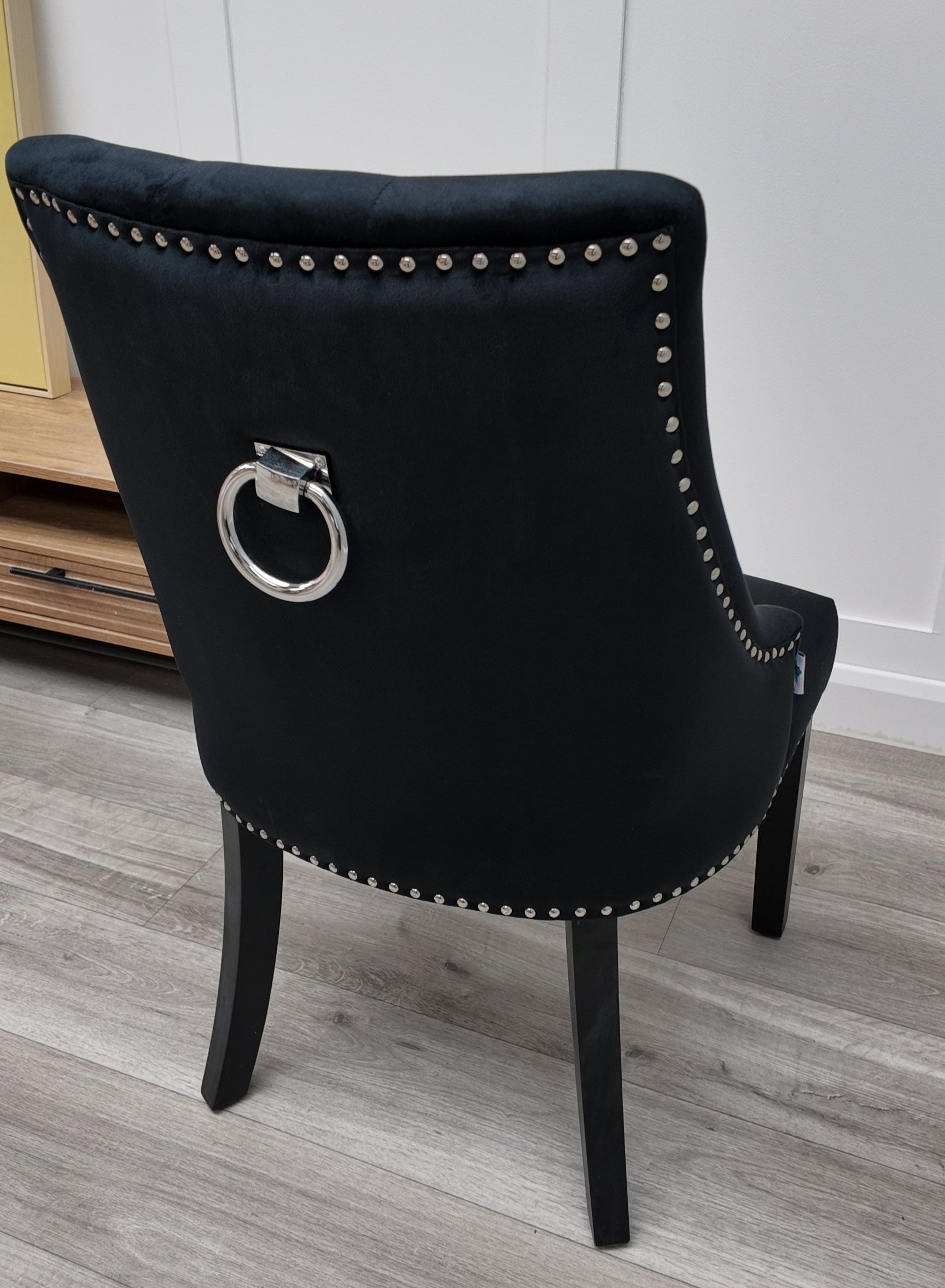 Windsor Velvet Dining Chair - Black