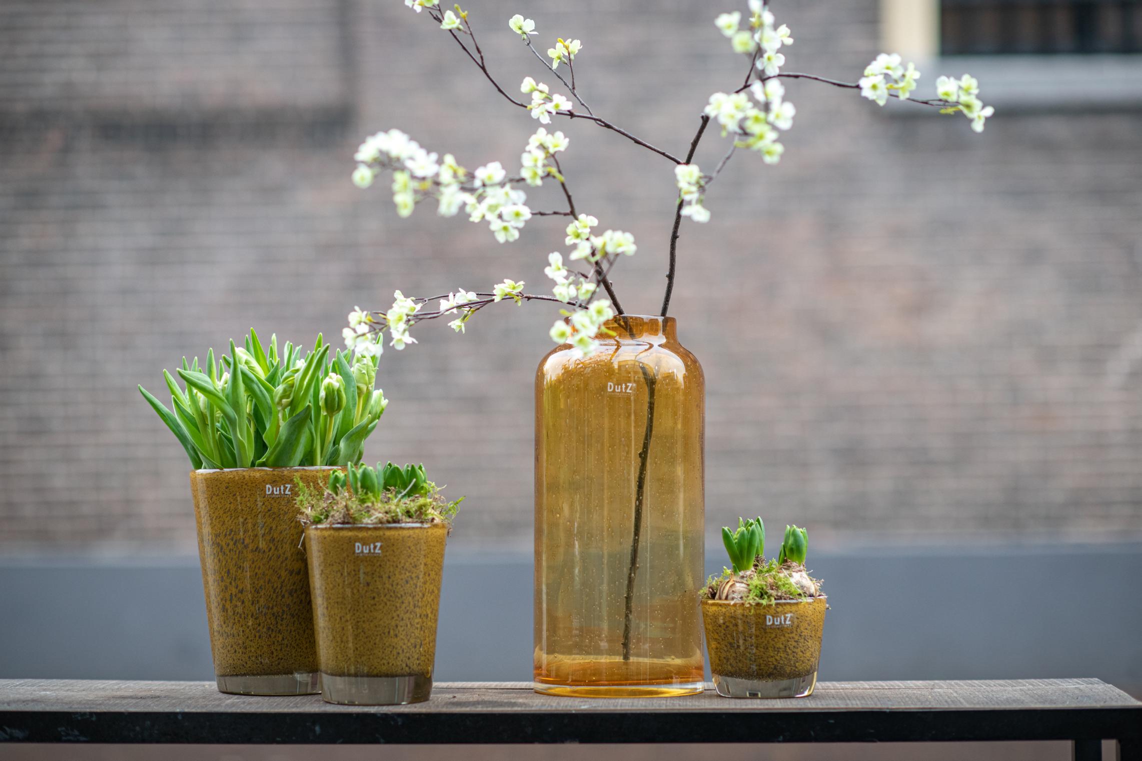 CONIC Vase - Thick Glass with Bubbles by DutZ