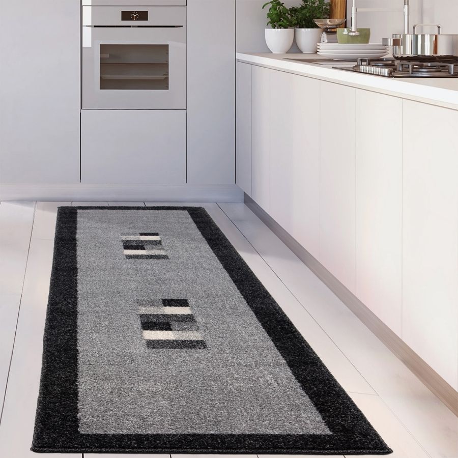 Ephesus Grey Black Rug | 7439GB - PN Home