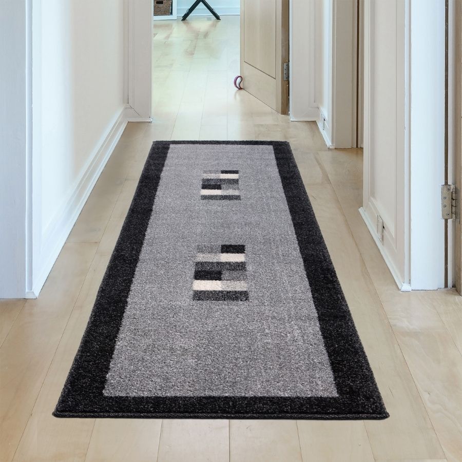 Ephesus Grey Black Rug | 7439GB - PN Home