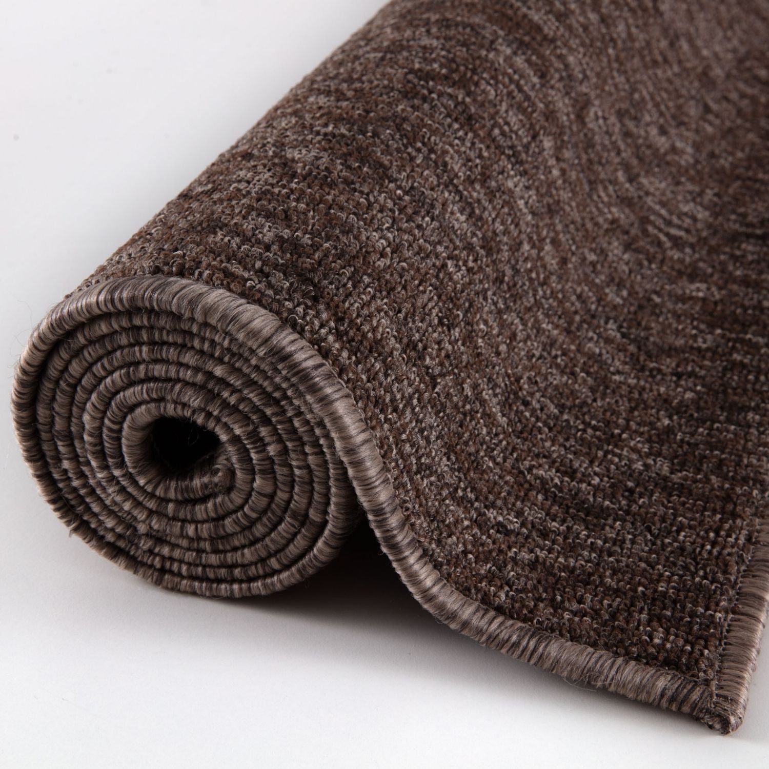 Flex Brown Low Pile Solid Rug - PN Home