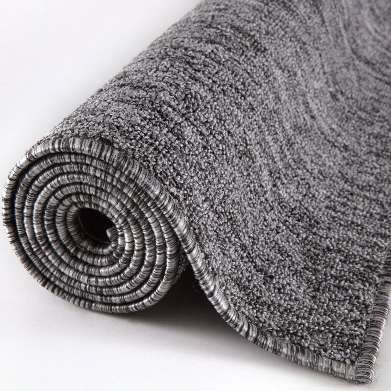 Flex Grey Low Pile Solid Rug - PN Home