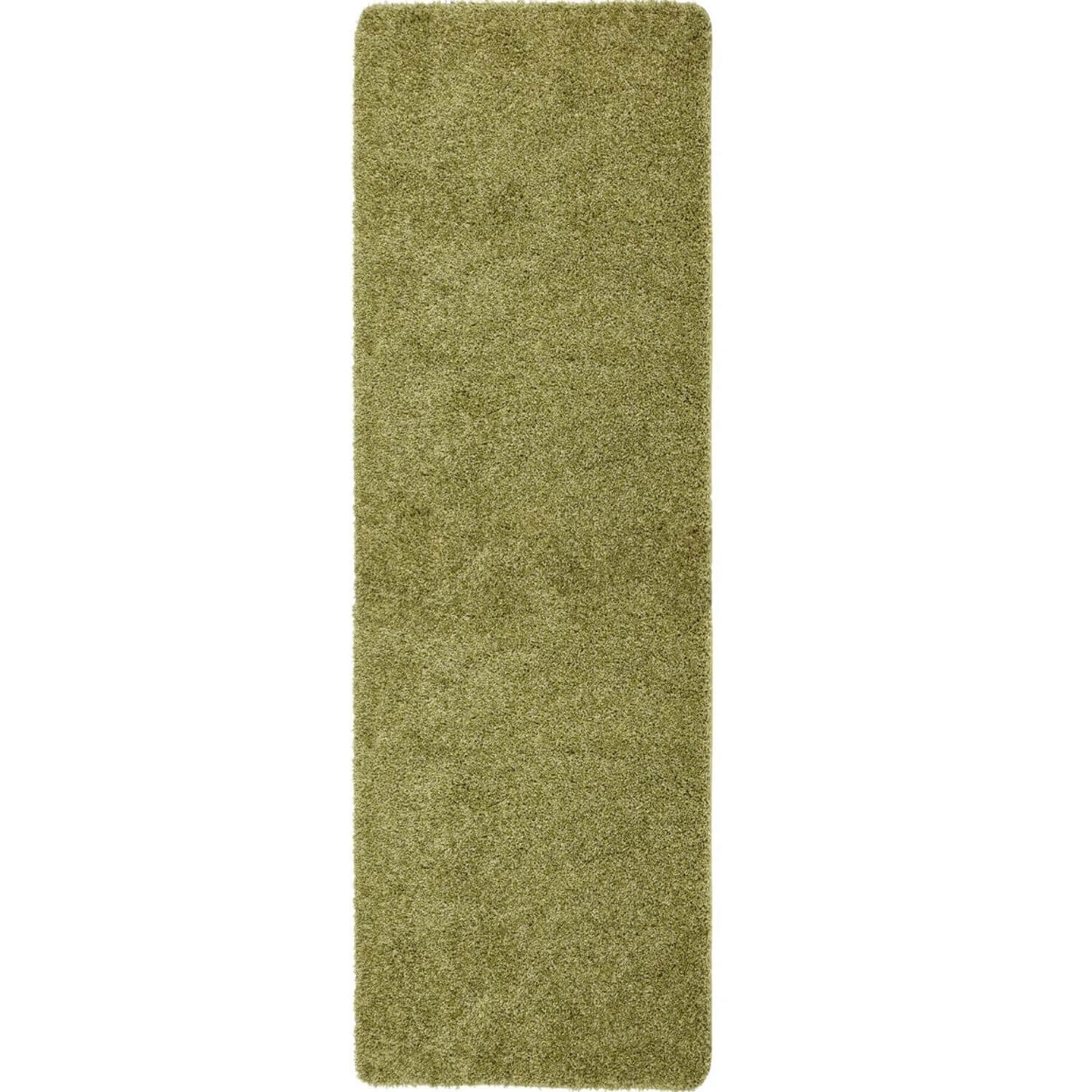 Washable Olive Green Shaggy Rug - PN Home
