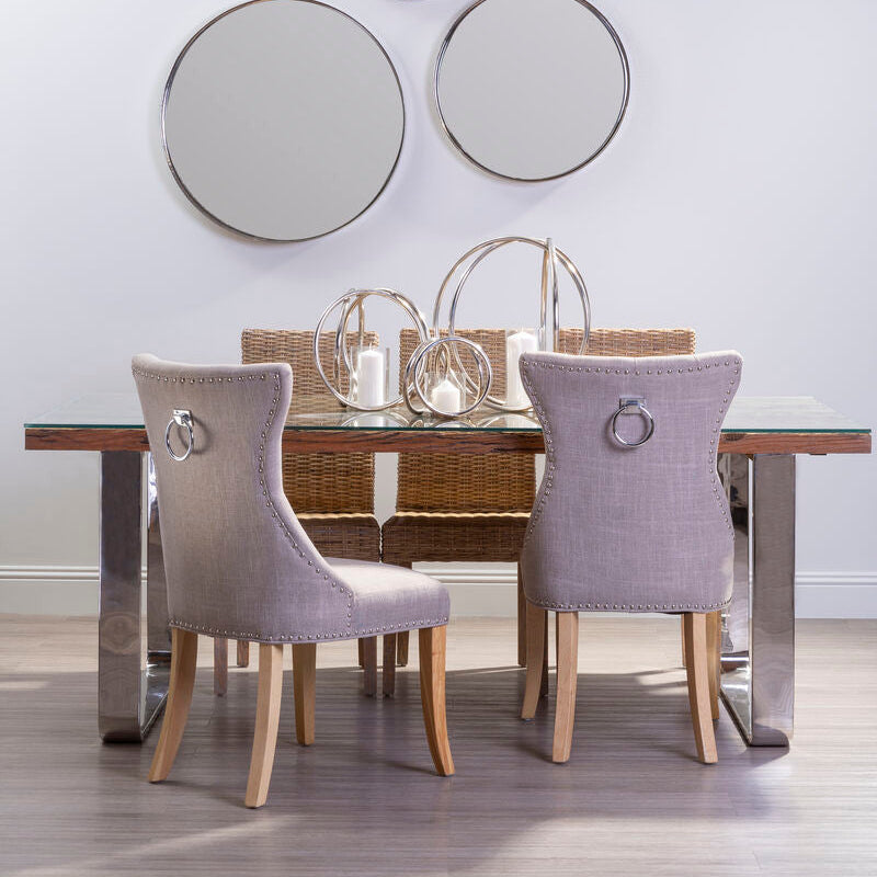 Regents Park Mink Linen Dining Chair - PN Home