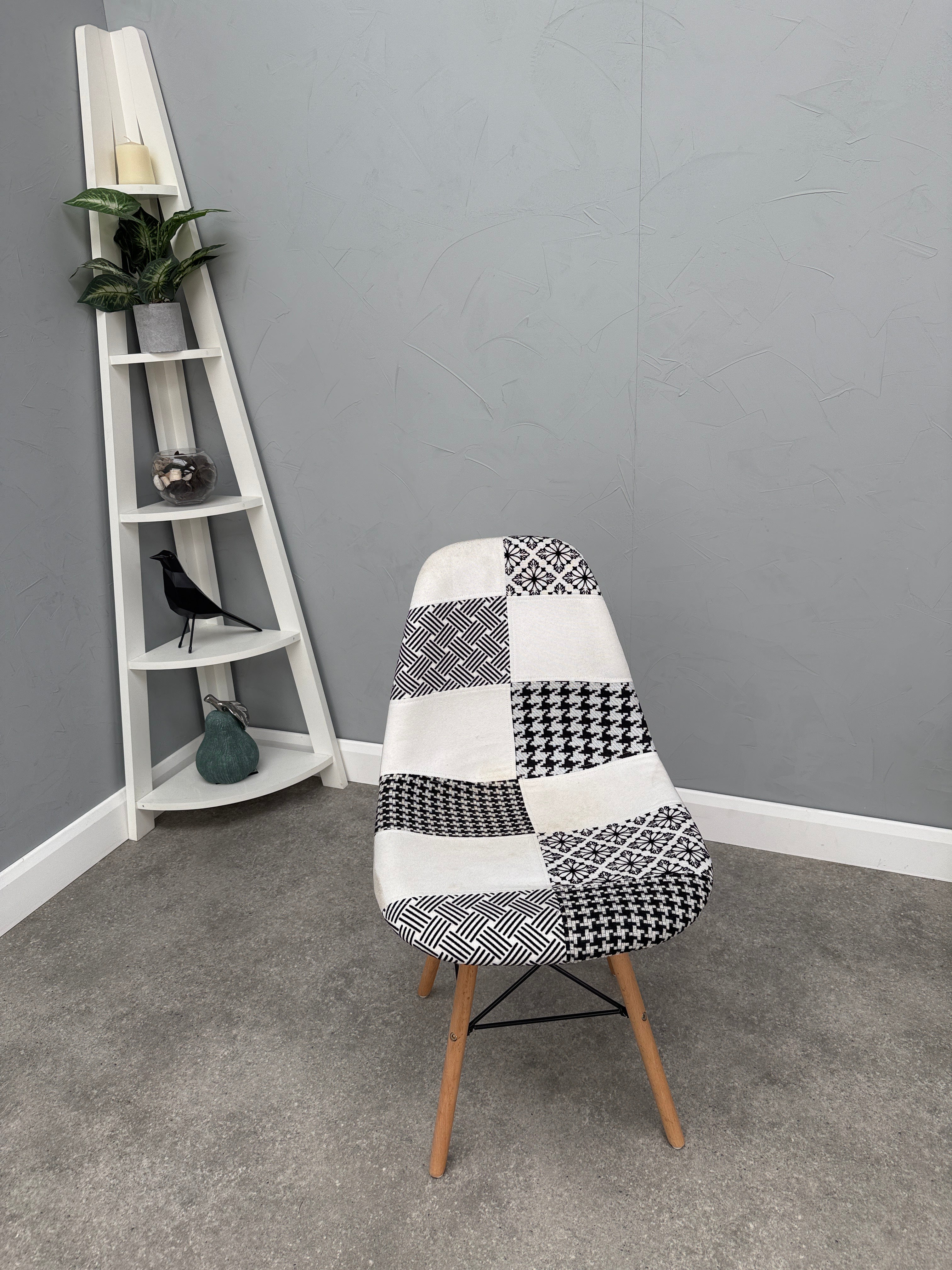 Moda Patchwork Chair - Black & White