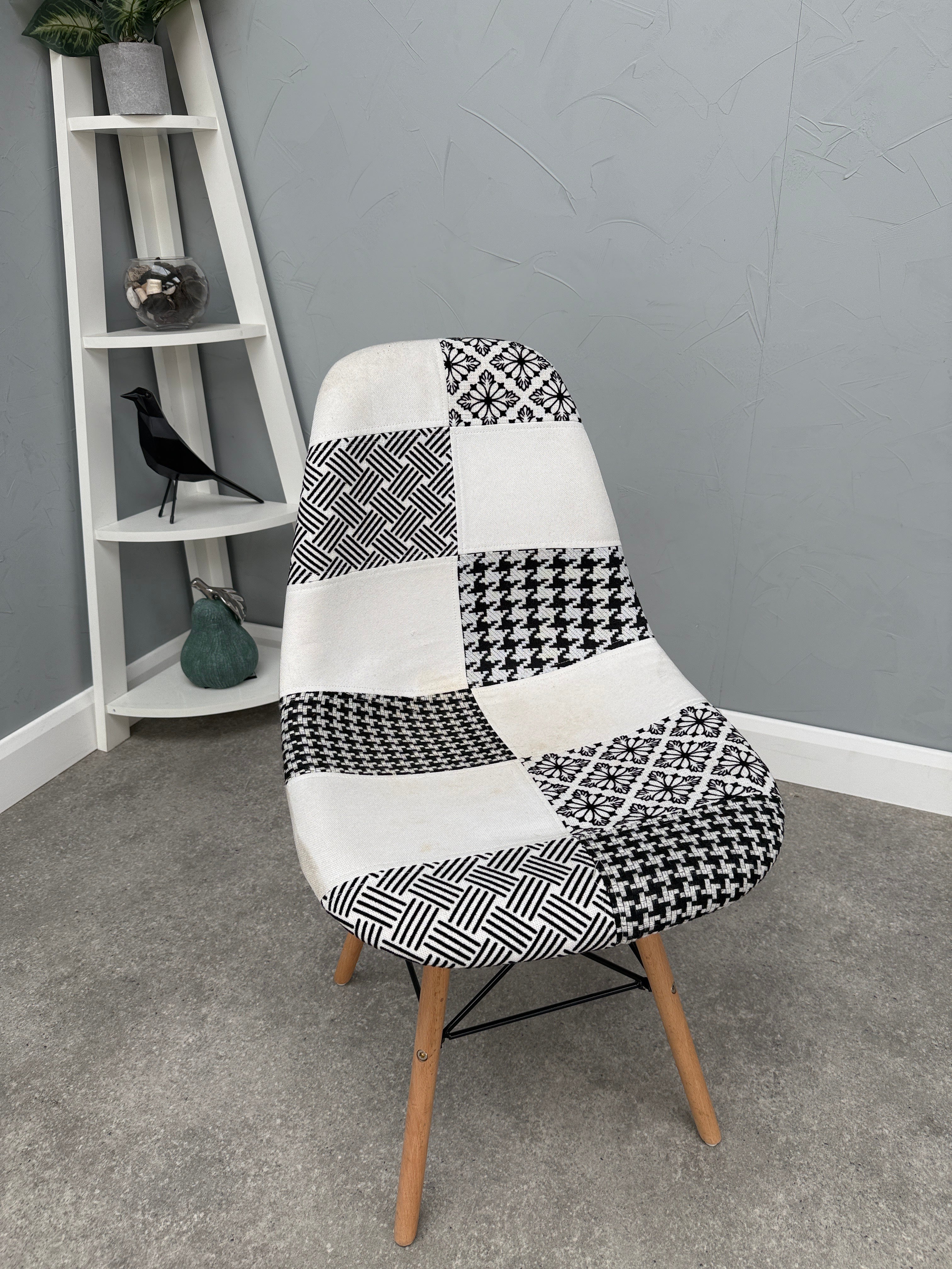 Moda Patchwork Chair - Black & White