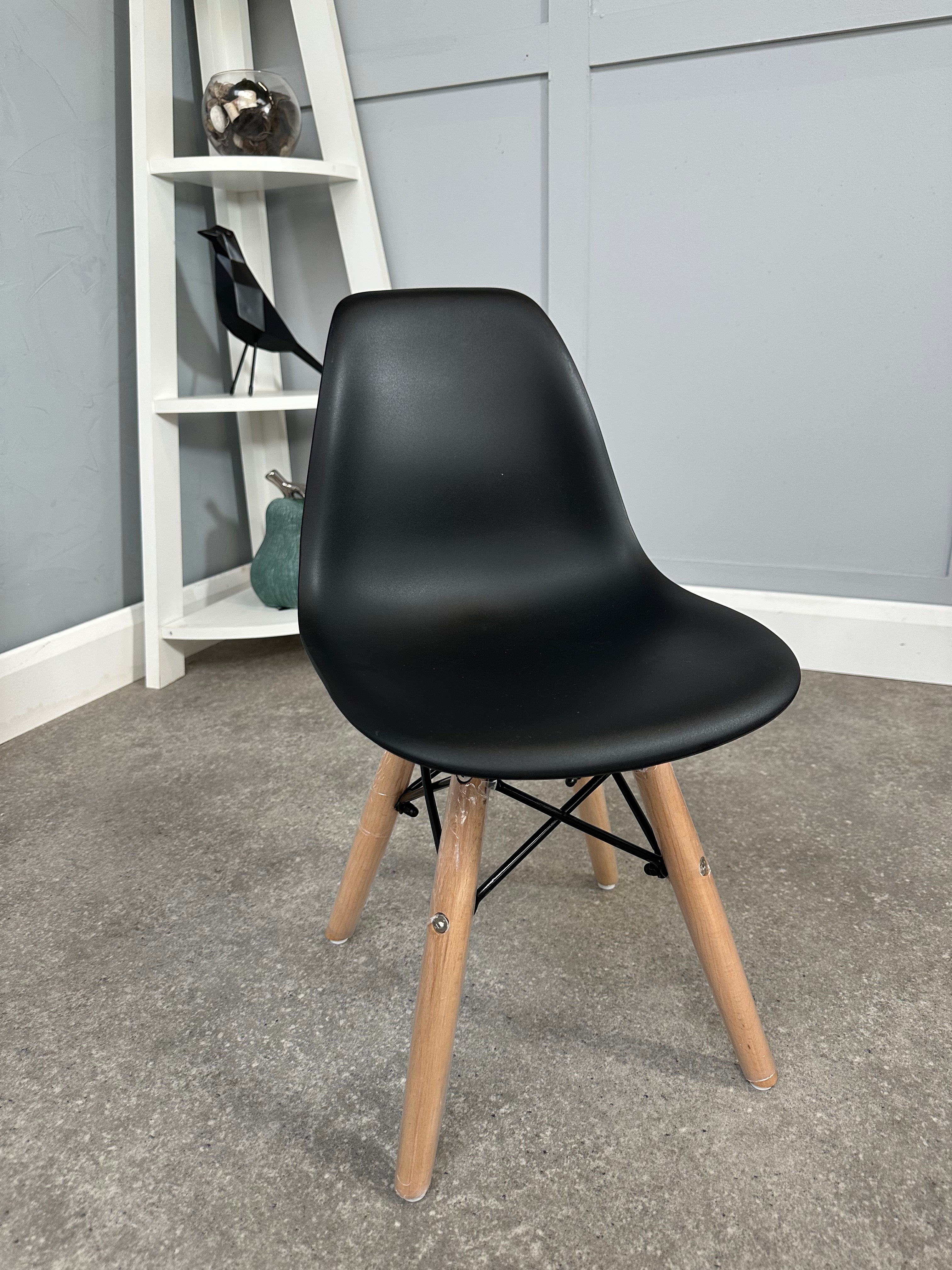 Black Eames Style Kids Chair