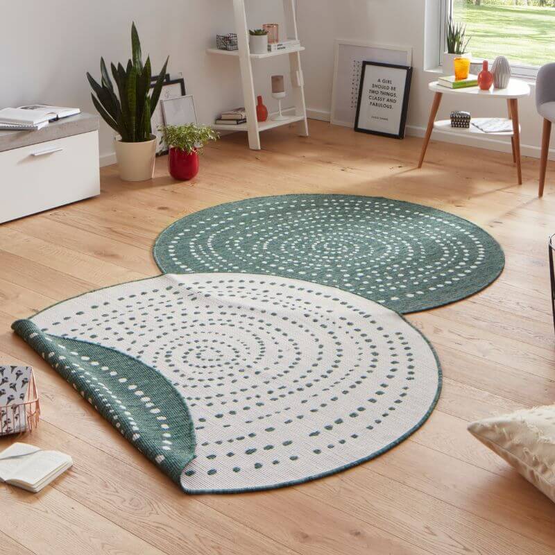 Indoor Outdoor Bali Reversible Round Rug - PN Home