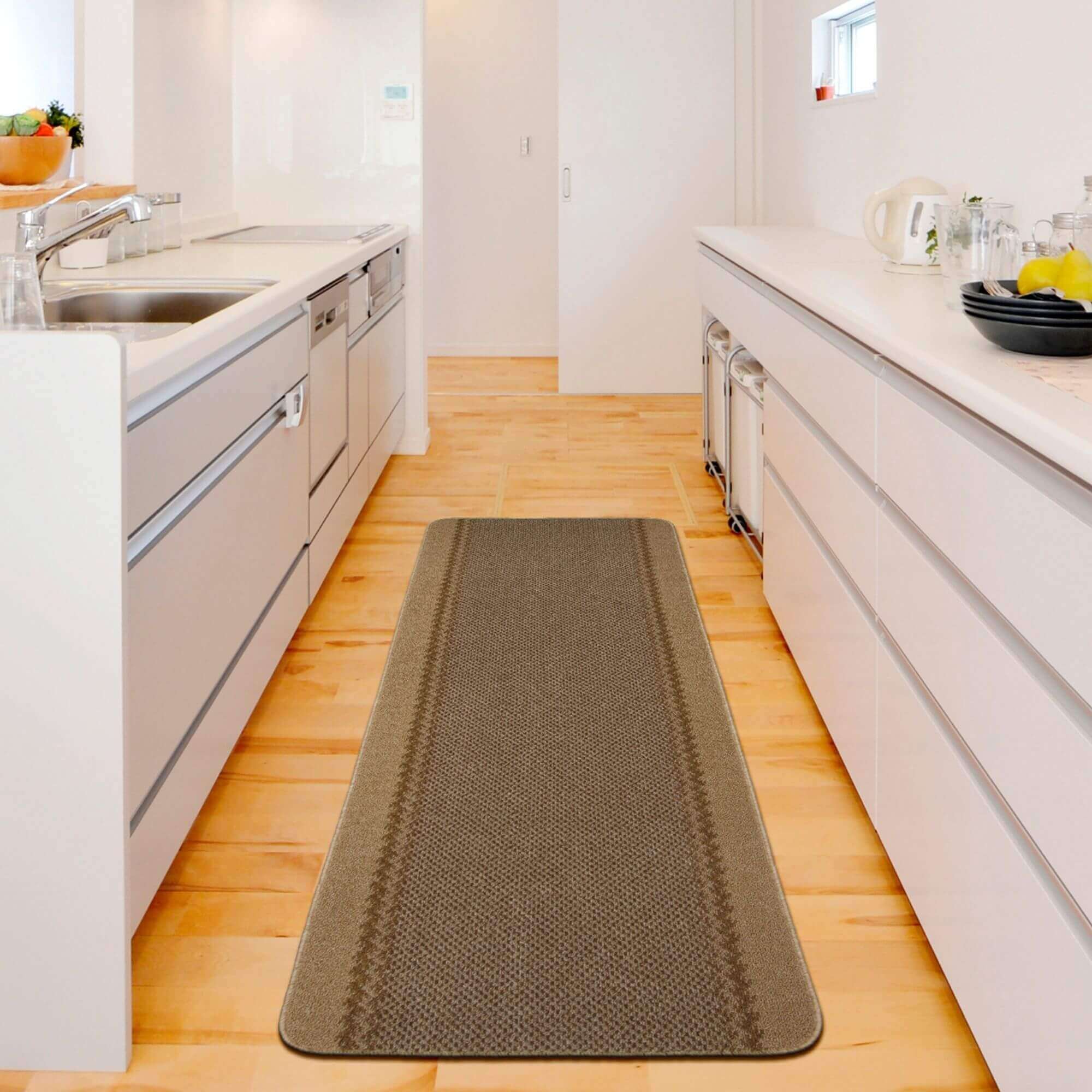 Washable Bordered Beige Rug  | 116B - PN Home