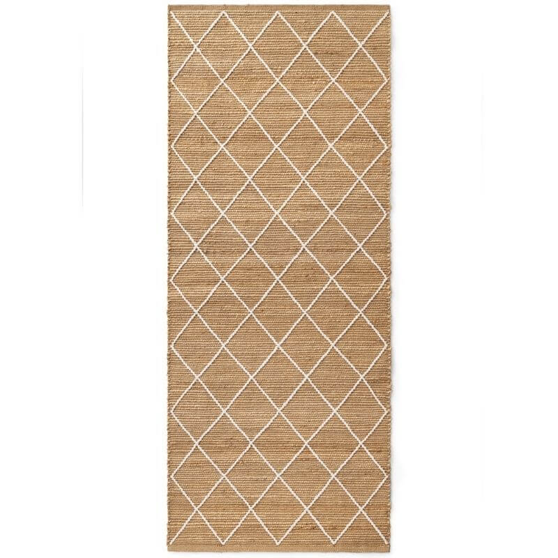 Jute Rug Kunu Natural Handwoven Diamond Design - PN Home