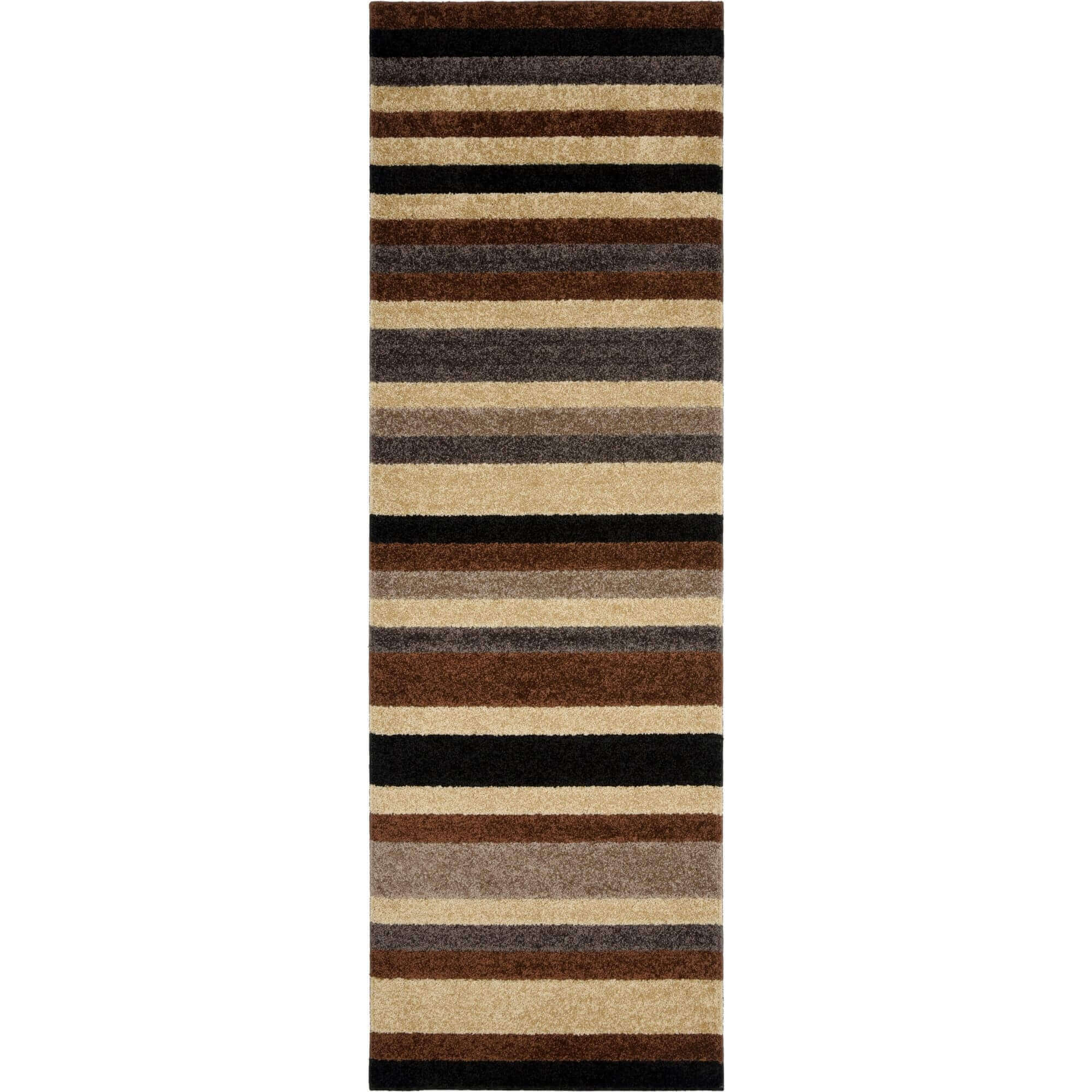 Linea Striped Caramel Washable Rug - PN Home