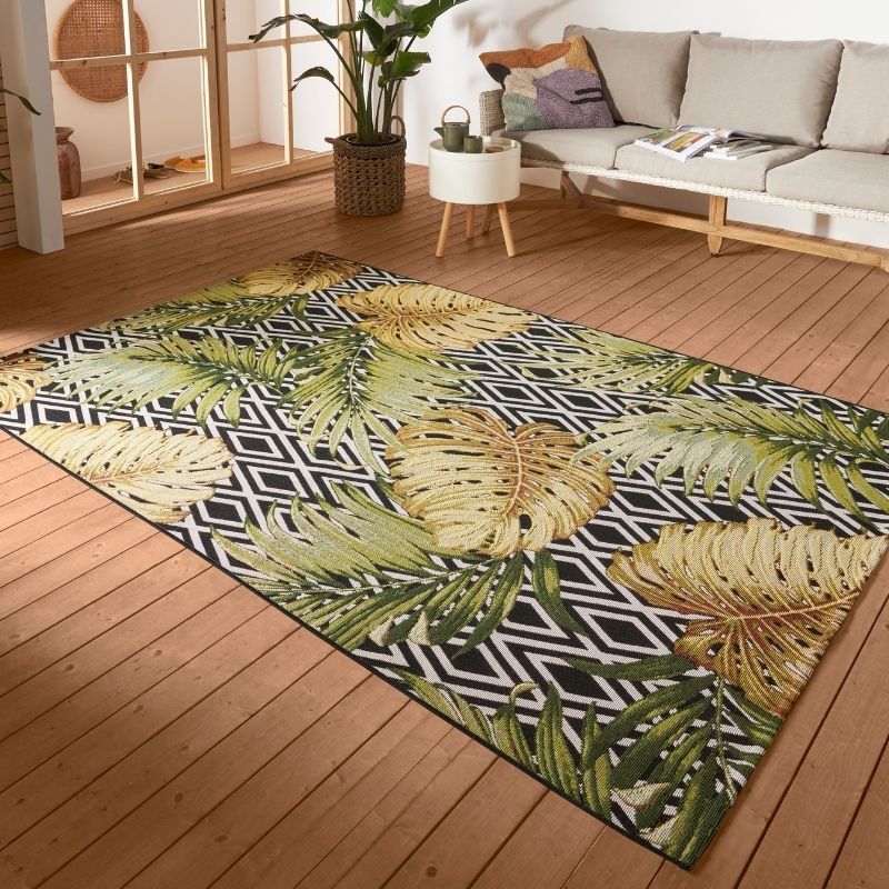 Indoor-Outdoor Leaves Rug - PN Home