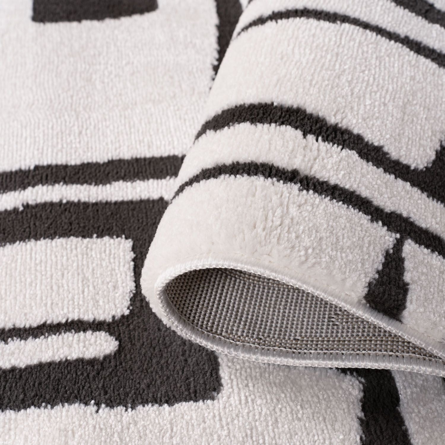Loft Abstract Dark Grey Rug - PN Home